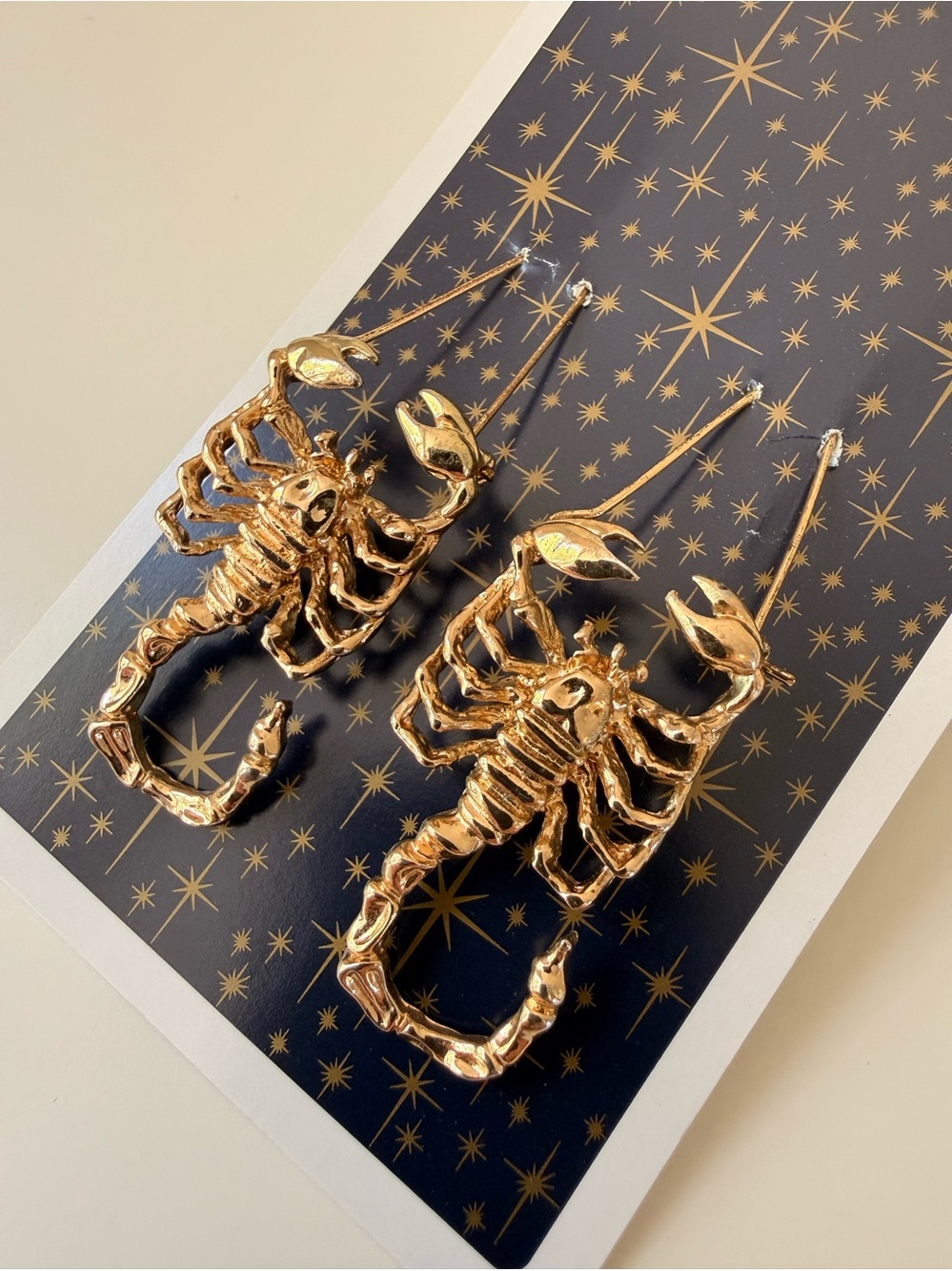 Gold Scorpion Earrings